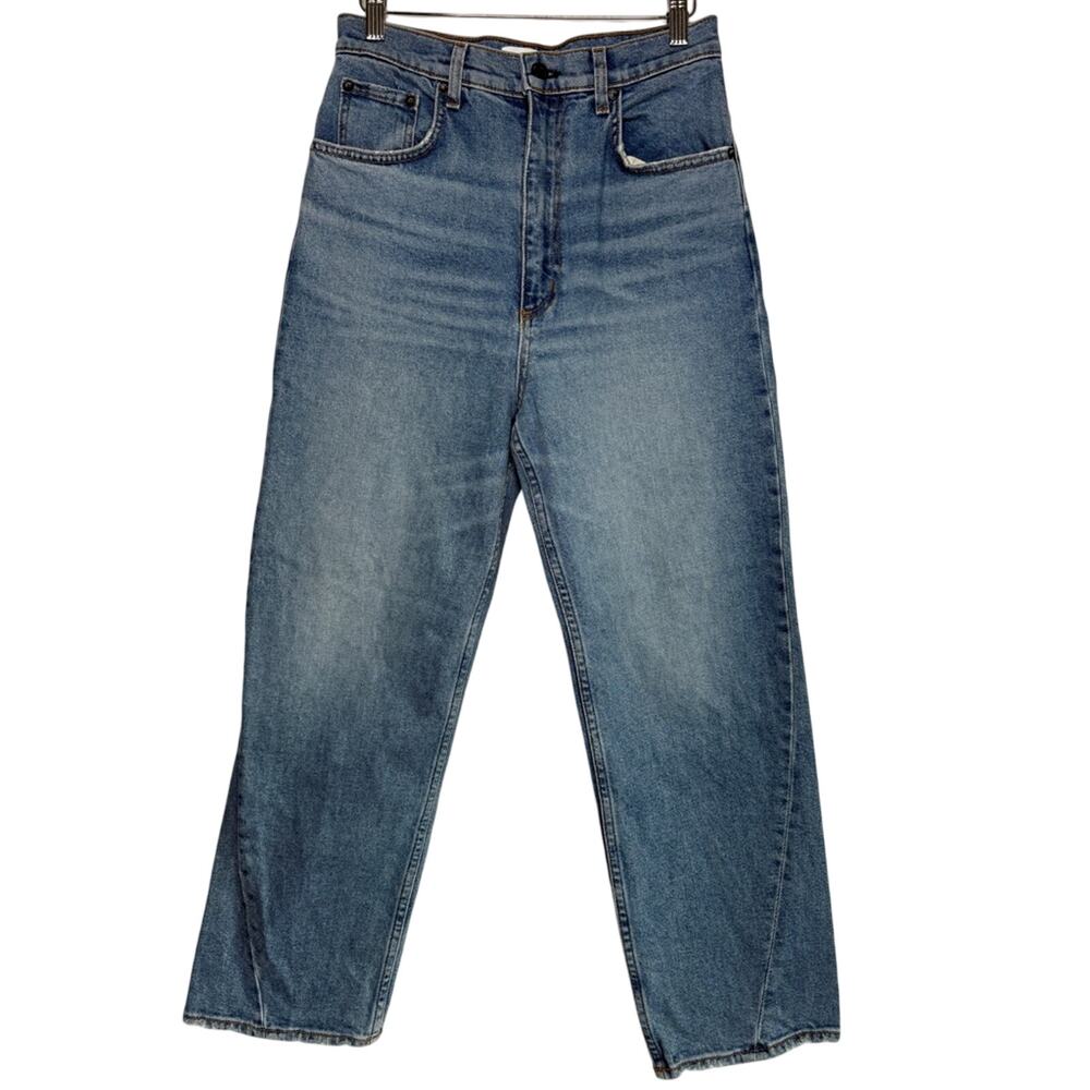 ASKK NY Pasadena Jean Cut 515 – Size 25 – Medium Wash Straight Leg Raw Hem